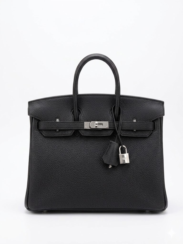 Hermès Birkin 25 Noir Togo Palladium Hardware